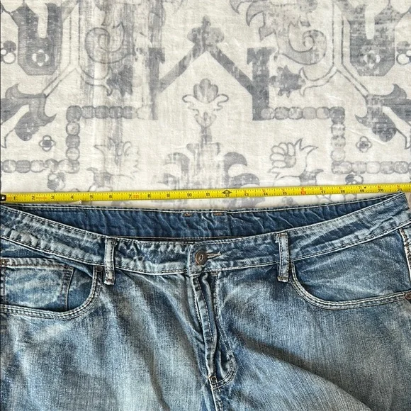 Buffalo David Bitton Relaxed Acid Washed Blue Jeans - Picture 12 of 15